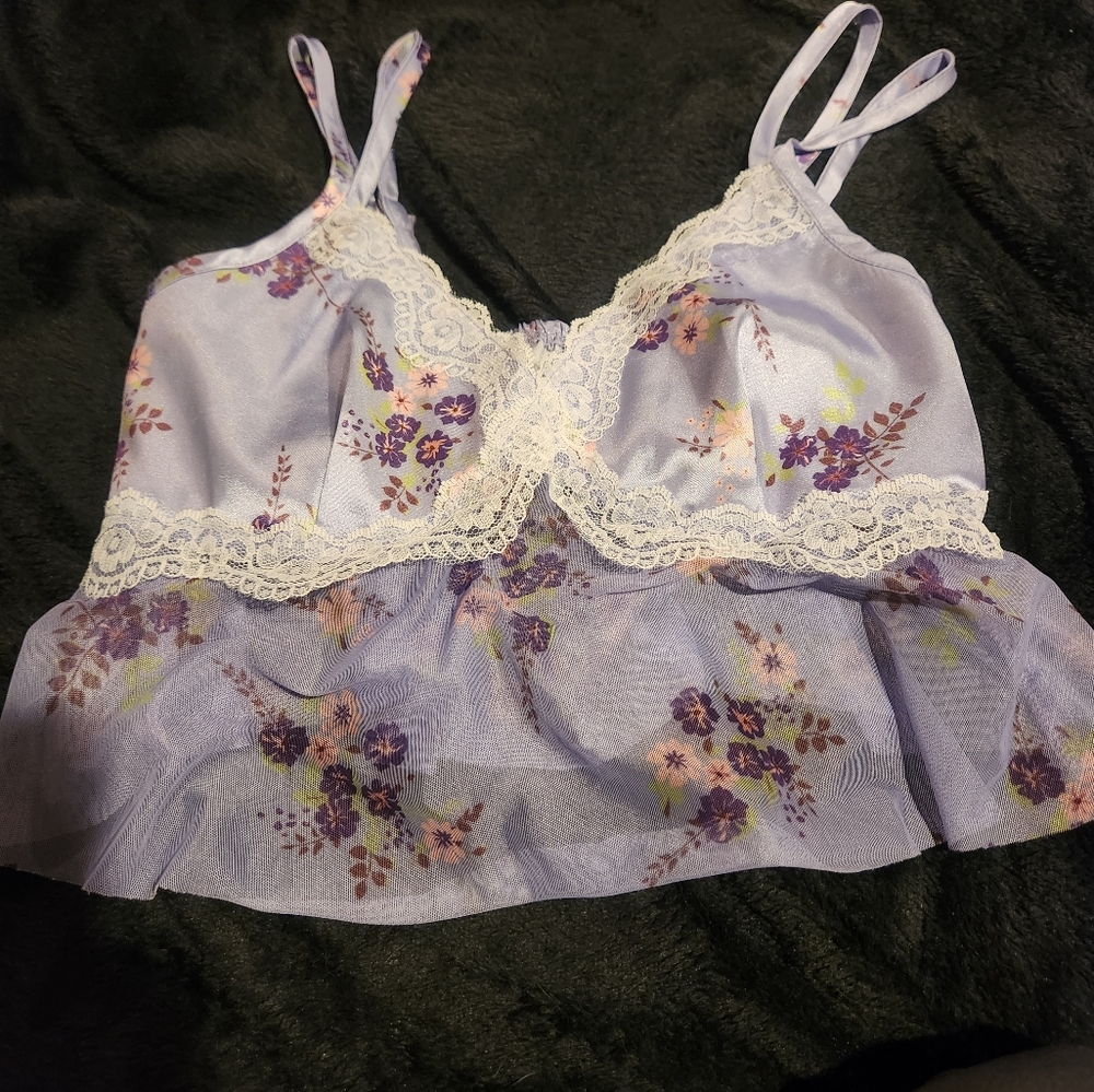 Purple cottage core top